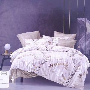 Sendia 3 részes ágyneműhuzat szett, leveles  bézs